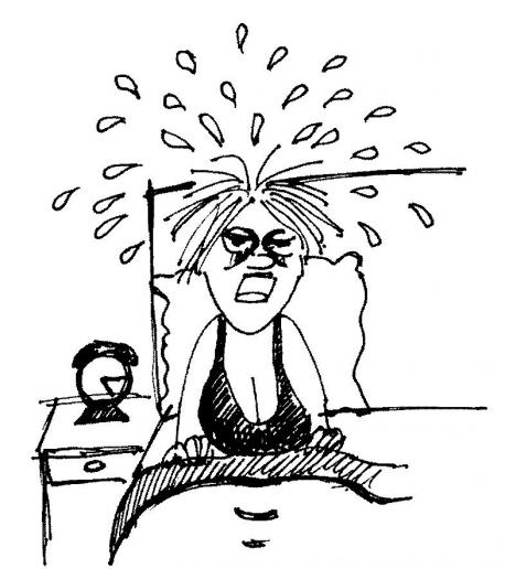 Hot flashes and night sweats are one of the symptoms of menopause.