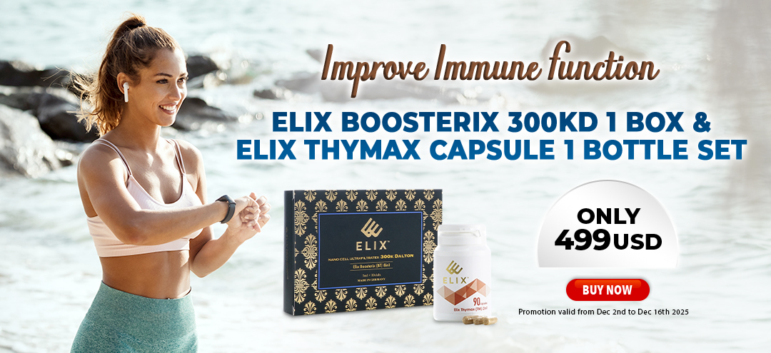 Elix Boosterix 300kD 1 Box with Elix Thymax Capsule set, Only 499USD