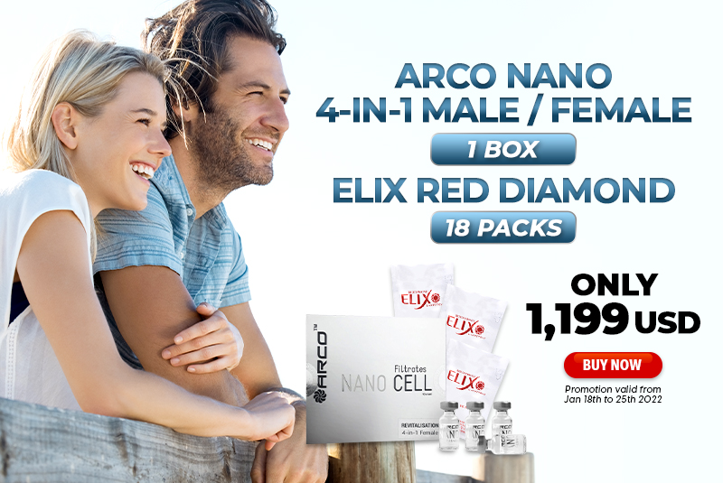 ARCO NANO 4 IN 1 MALE /FEMALE 1 BOX  & ELIX RED DIAMOND 18 PACKS ONLY 1,199USD
