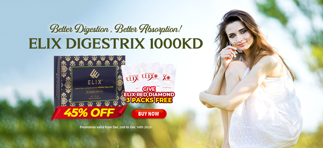 Elix Digestrix 1000kD buy 1 box get 45% off, give Elix Red Diamond 3 Packs Free